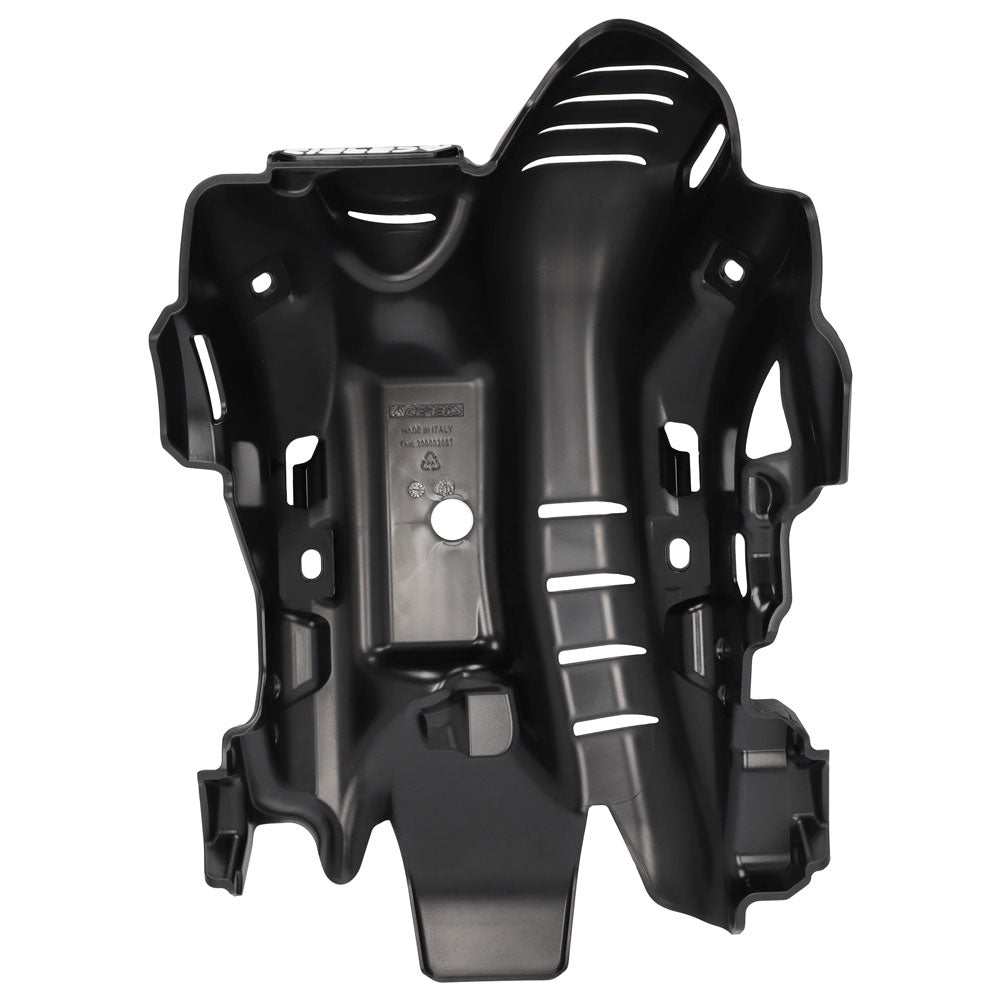 Inside view skid plate on white background