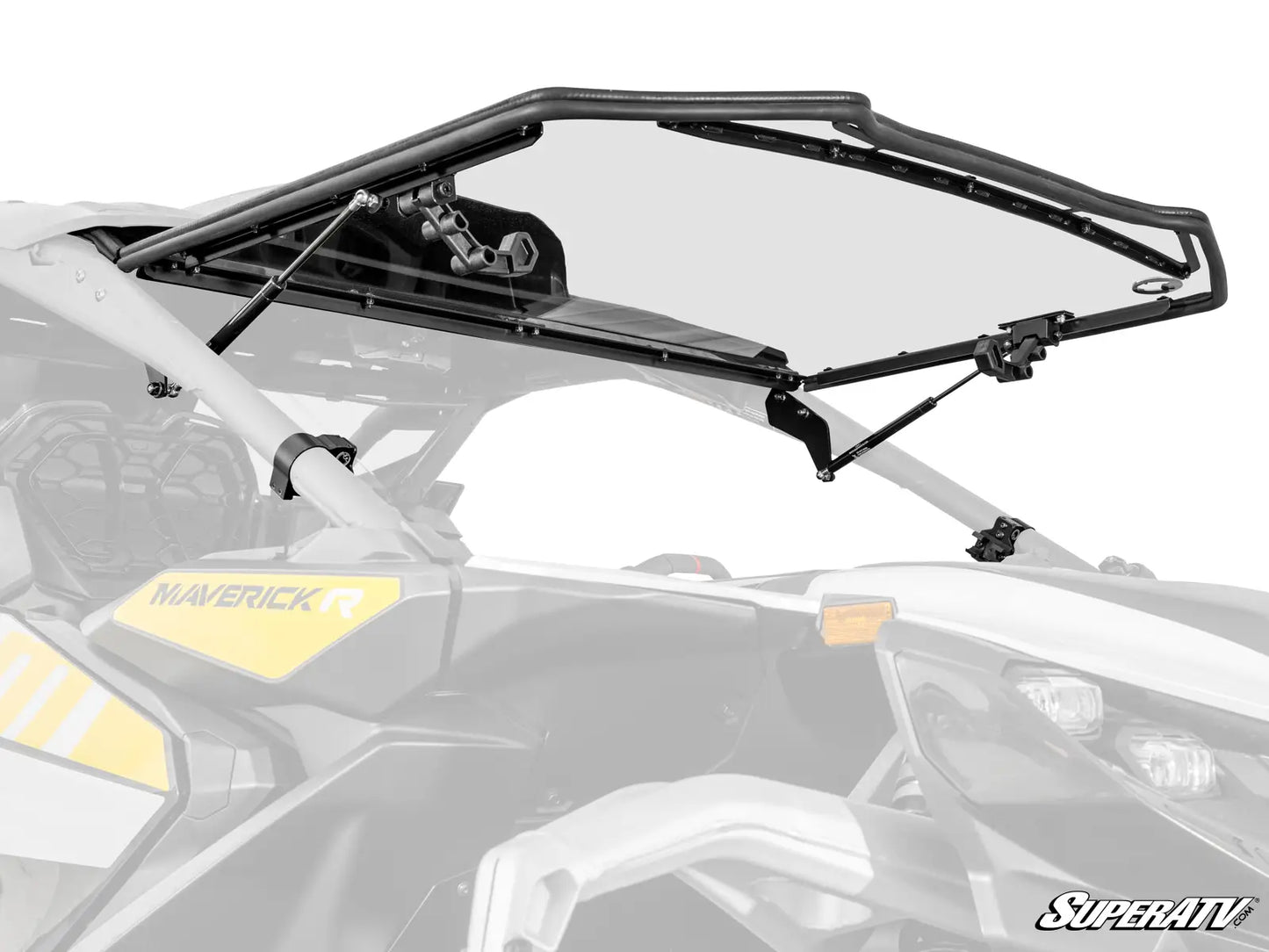 Roof rack system on a SuperATV vehicle with clear cover