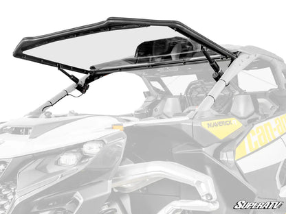 SuperATV MaxDrive Power Flip Windshield Can Am Maverick R / Max 2024+ open close 