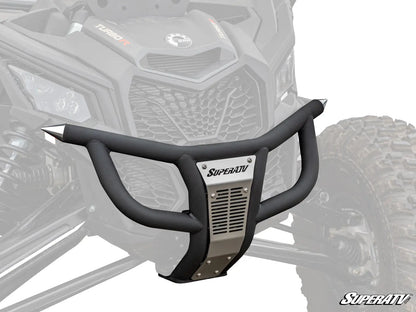 SuperATV bumper on an ATV with a clear background