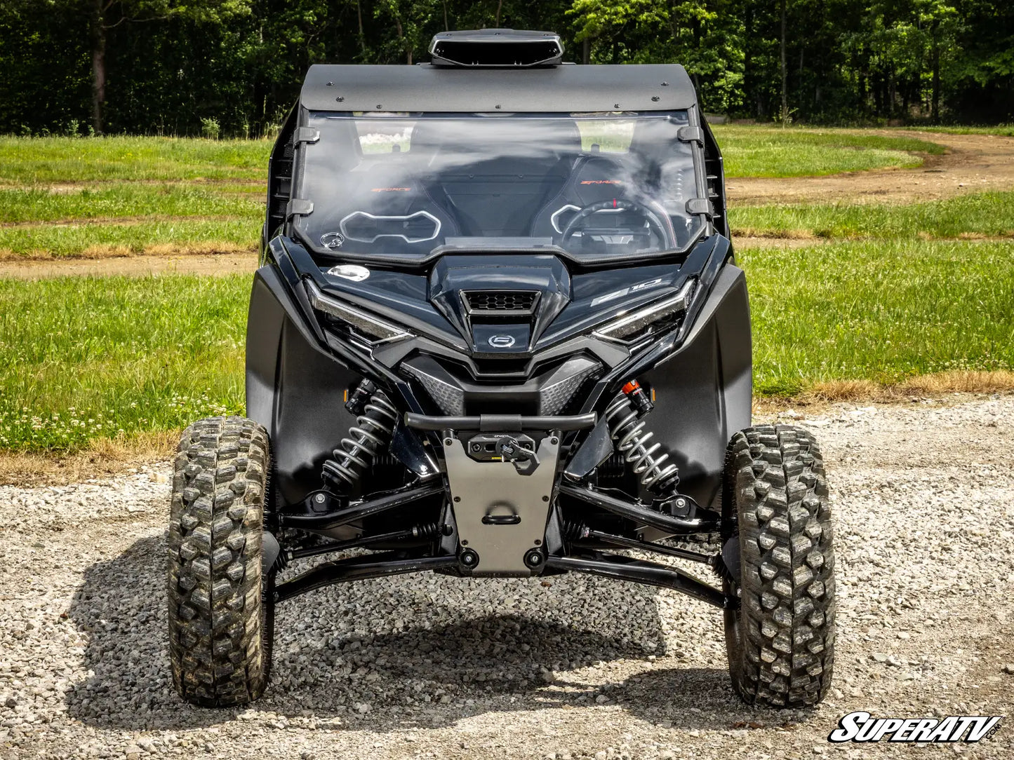 SuperATV Heavy Duty CFMOTO ZForce Z10 Scratch-Resistant Full Windshield