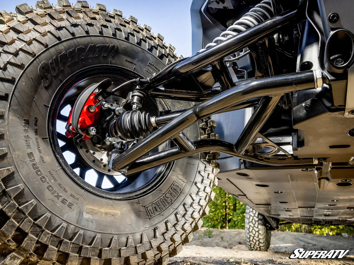 Lower view of control arms installed