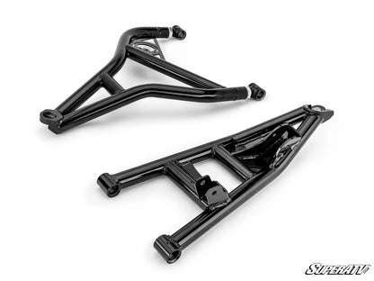 upper and lower control arm on white background