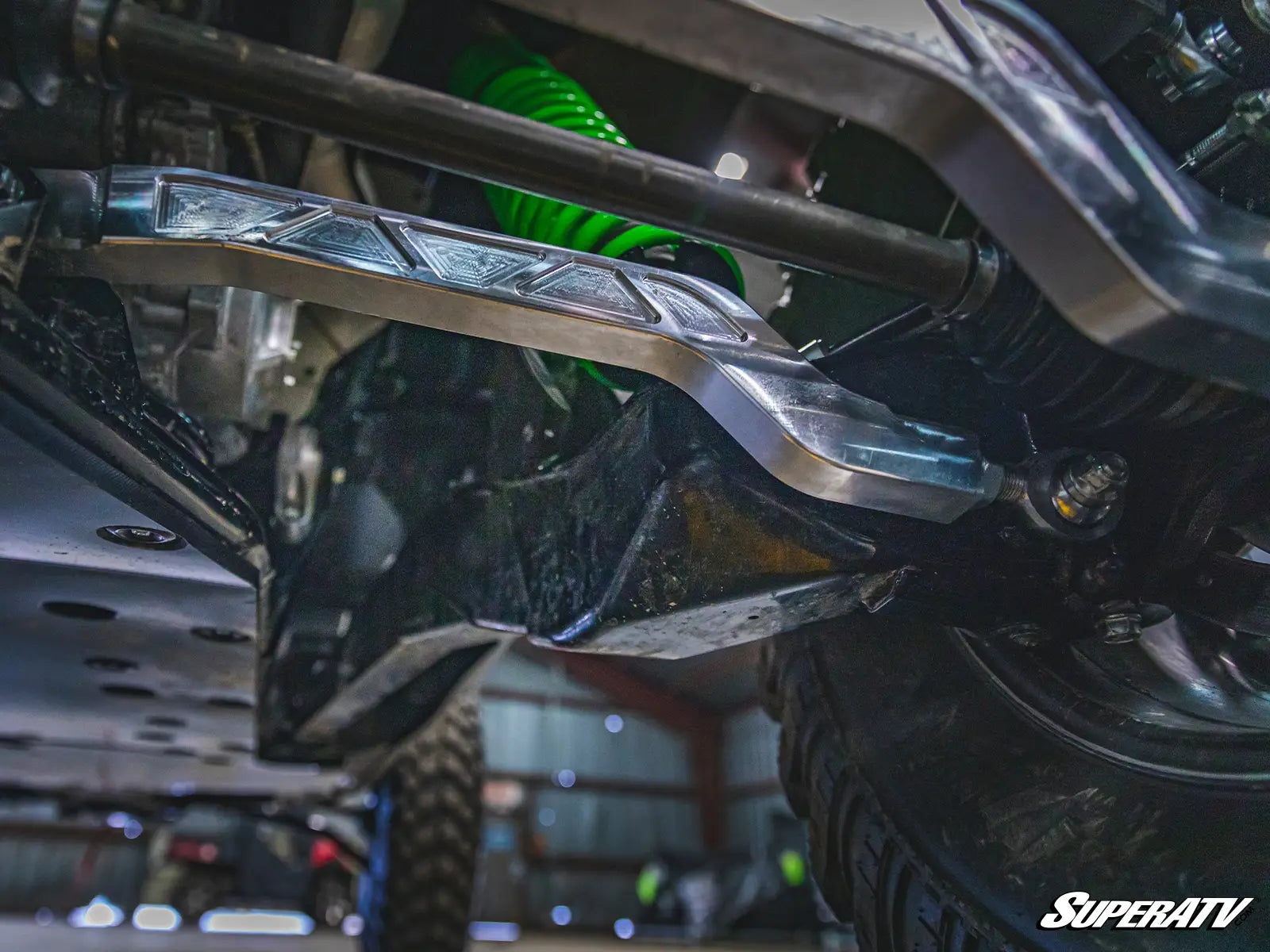 SuperATV Kawasaki Teryx KRX 1000 High Clearance Billet Aluminum Radius Arms Rods Lower View