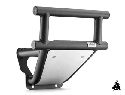 Black and white vehicle bumper on a white background