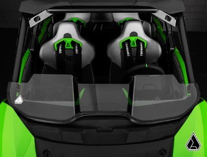 Front view of windshield mounted dark background