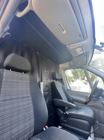 WHITE TOP ADVENTURES 2007-2018 SPRINTER HEADLINER SHELF INCLUDES CURTAIN ROD AND LINER