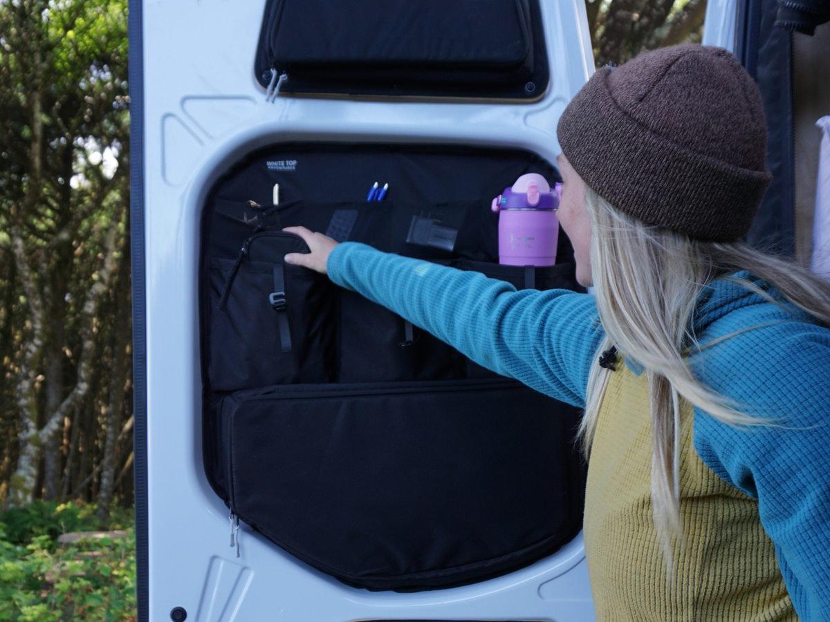 White Top Adventures Mercedes Sprinter High Roof 2019+ Rear Door Storage Panels Bundle (Upper, Middle & Lower)