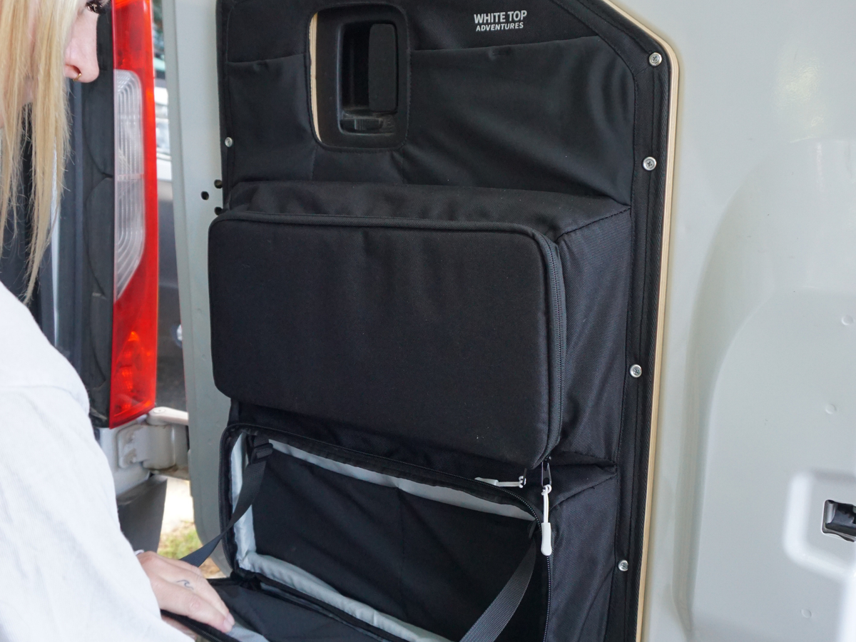 White Top Adventures Mercedes Sprinter High Roof 2019+ Rear Door Storage Panels Bundle (Upper, Middle & Lower)