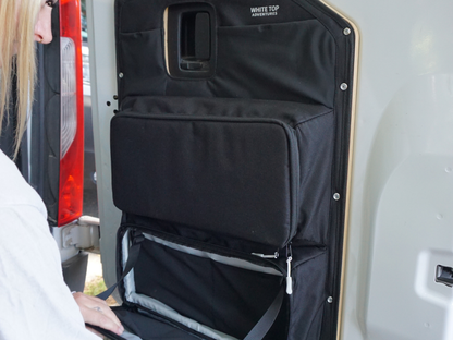 White Top Adventures Mercedes Sprinter High Roof 2019+ Rear Door Storage Panels Bundle (Upper, Middle & Lower)