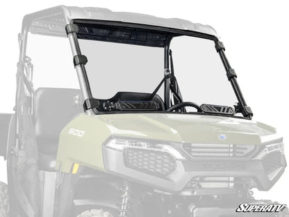 Clear windshield on a SuperATV vehicle with a white background