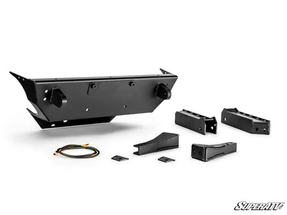 Set of black metal automotive components on a white background with 'SuperATV' branding.