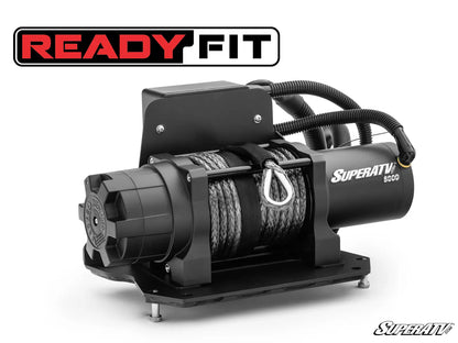 SuperATV winch with 'Ready Fit' branding on a white background