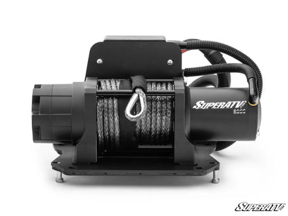 SuperATV winch on a white background