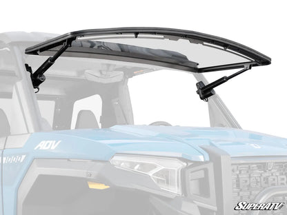 Car roof rack system with a clear cover on a white background