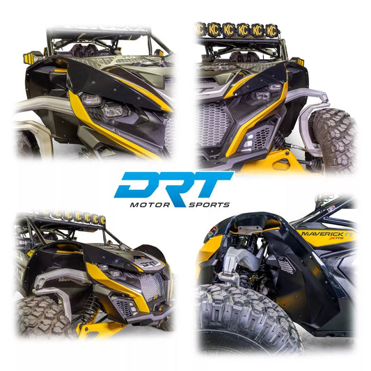 DRT CAN AM MAVERICK R X / XRS 24+ ABS Extended Front Fender Kit Flares Promo Pic
