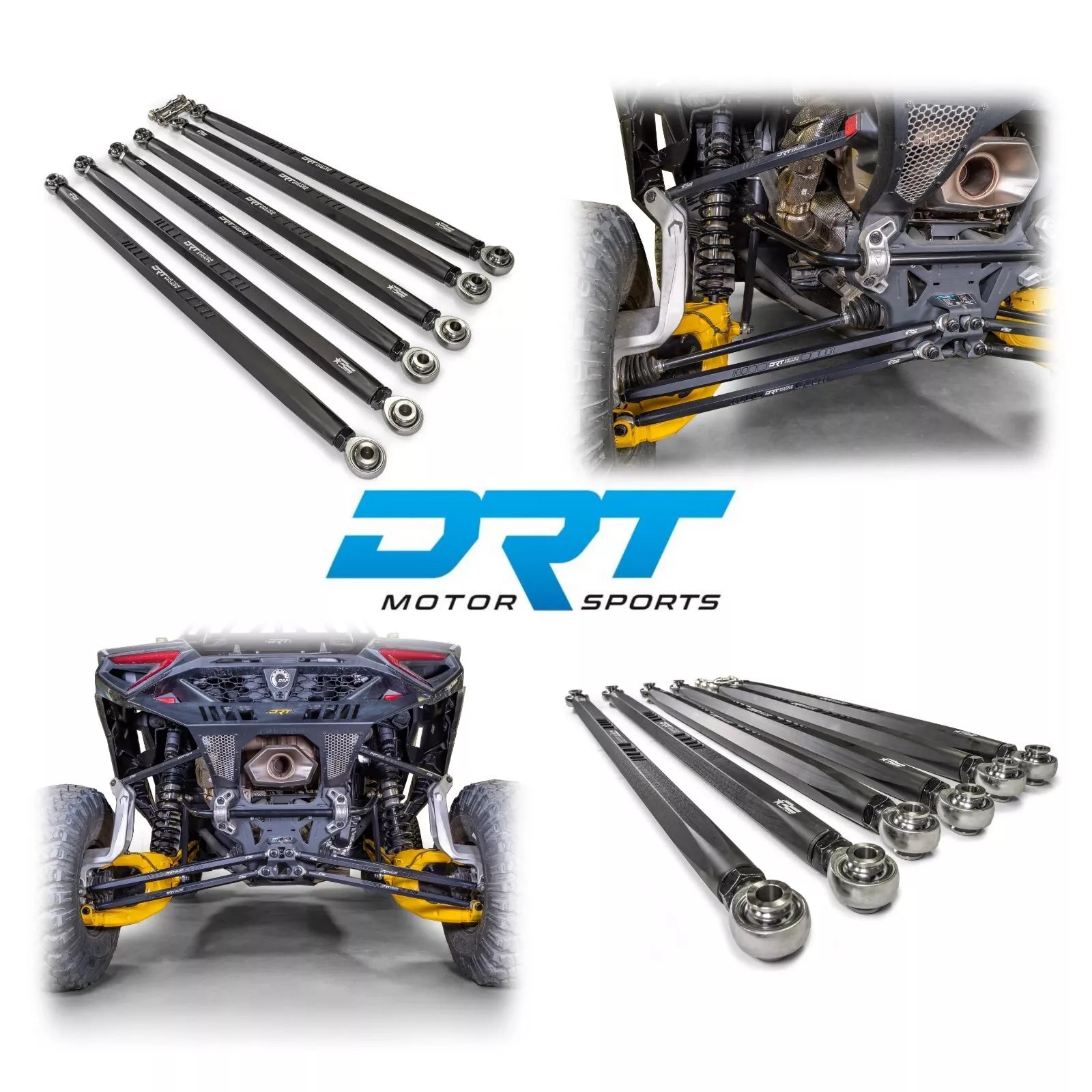 DRT MOTORSPORTS HEX Billet Radius Rods Bars Can Am MAVERICK R X XRS 2024+