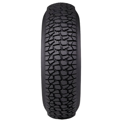 Tire with tread pattern on a white background