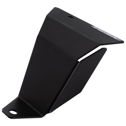 Black metal bracket on a white background