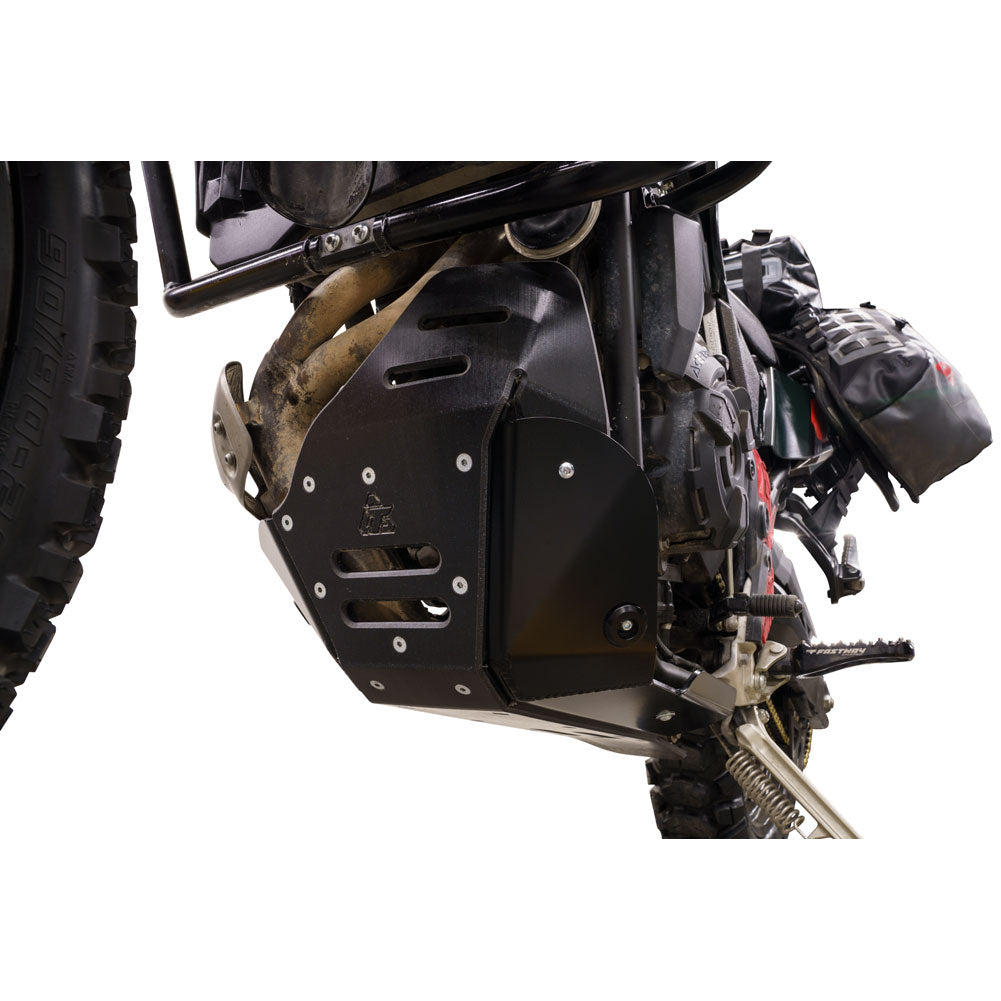 Tusk Quiet Glide Adventure Skid Plate Black w/ Linkage Guard YAMAHA TENERE 700 2022-2025 Mounted front