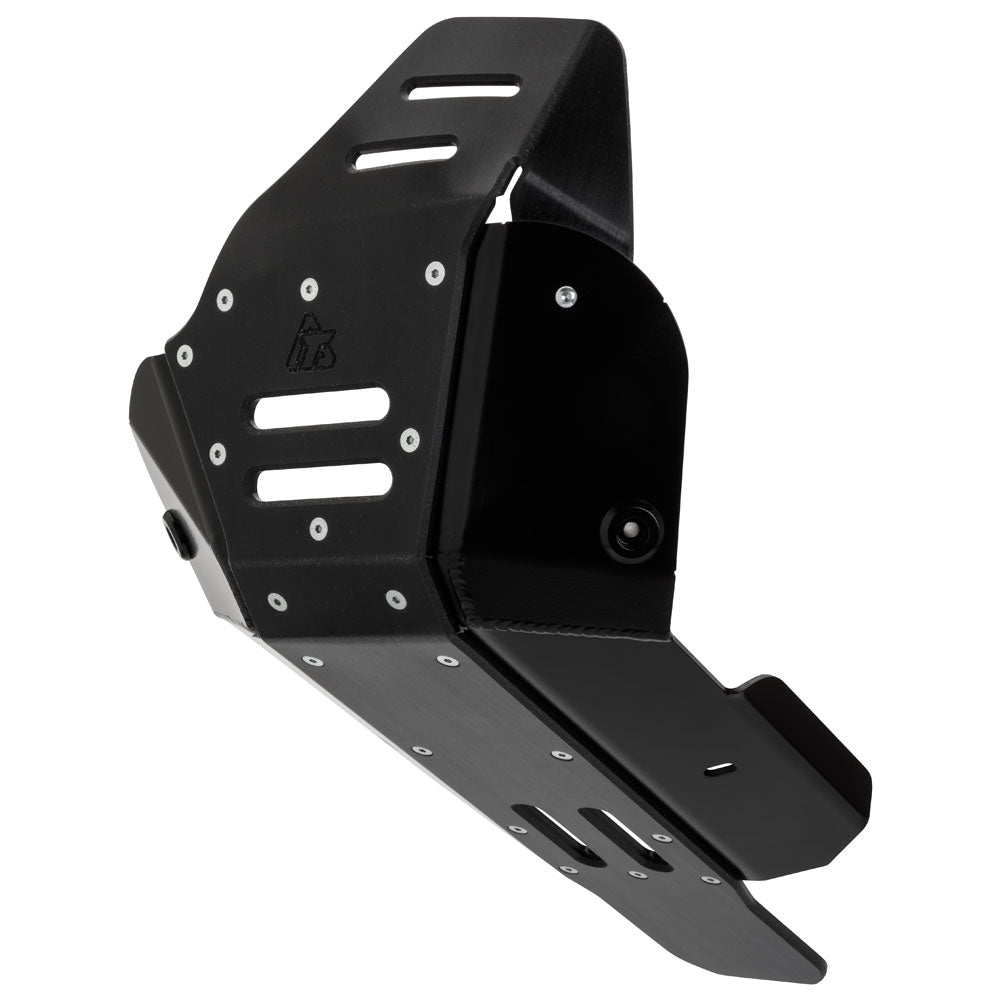 Tusk Quiet Glide Adventure Skid Plate Black w/ Linkage Guard YAMAHA TENERE 700 2022-2025 side bottom 