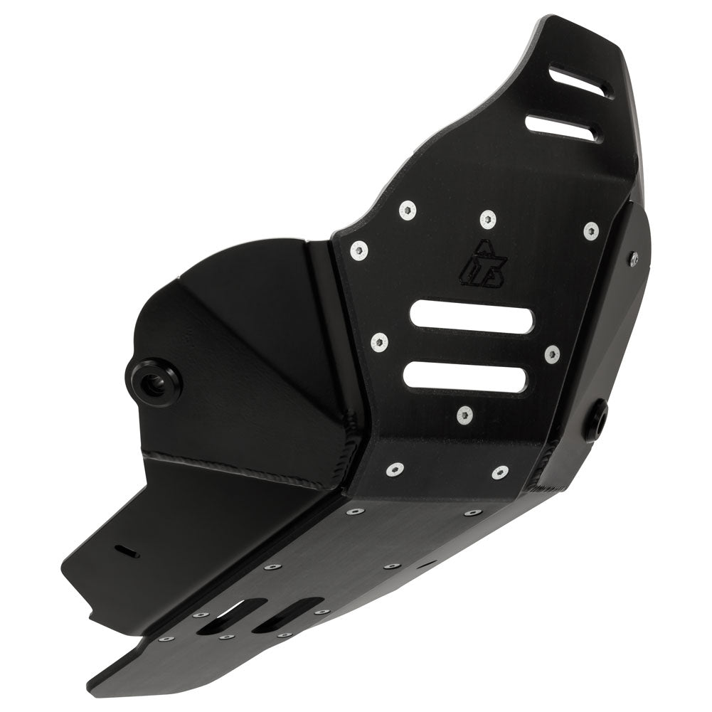 Tusk Quiet Glide Adventure Skid Plate Black w/ Linkage Guard YAMAHA TENERE 700 2022-2025 unmounted bottom view