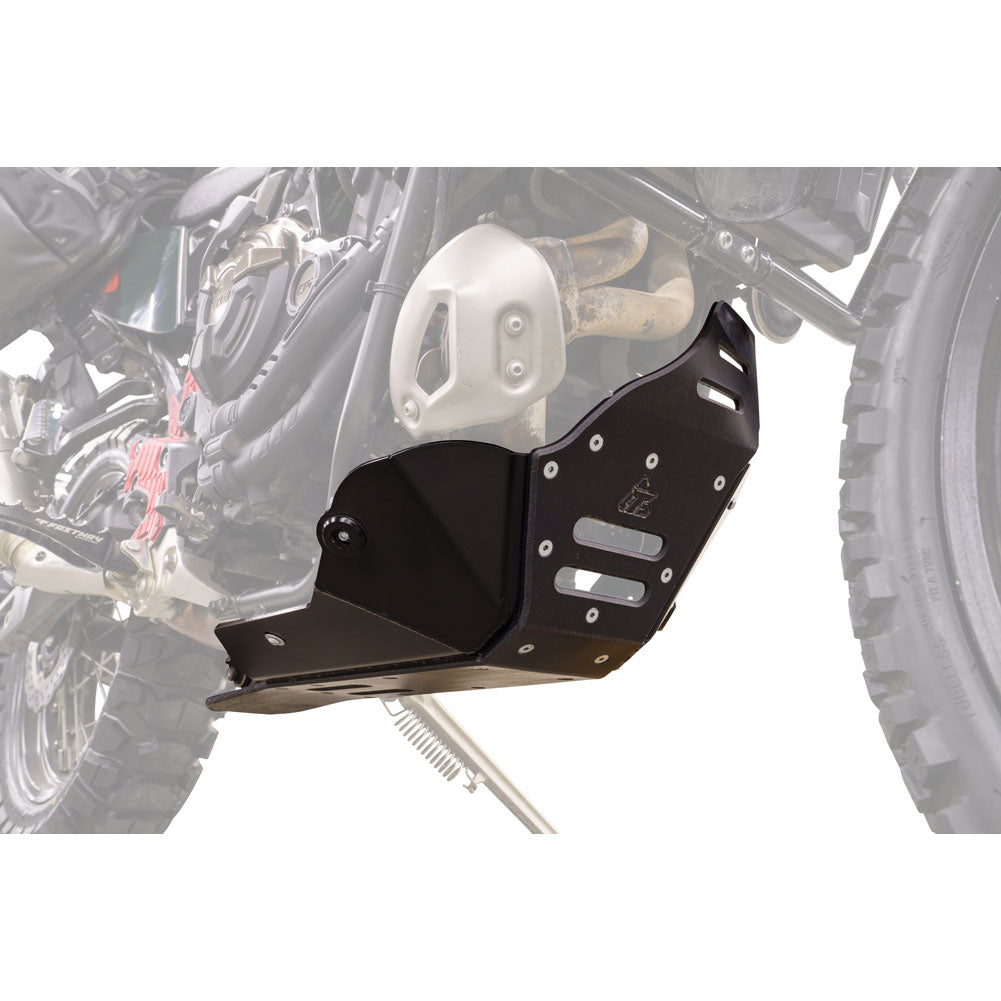 Tusk Quiet Glide Adventure Skid Plate Black w/ Linkage Guard YAMAHA TENERE 700 2022-2025 Mounted