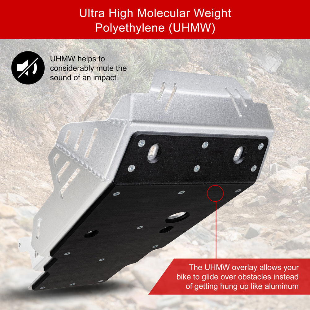 Tusk Quiet Glide Adventure Skid Plate Black FITS: BMW R1300GS R1300 GS 2024-2025 UHMW INFO