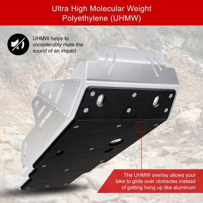 Tusk Quiet Glide Adventure Skid Plate Black FITS: BMW R1300GS R1300 GS 2024-2025 UHMW INFO