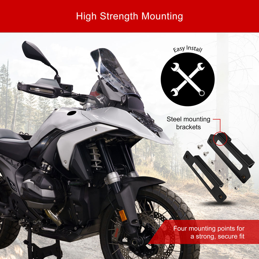 Tusk Quiet Glide Adventure Skid Plate Black FITS: BMW R1300GS R1300 GS 2024-2025 MOUNTING INFO