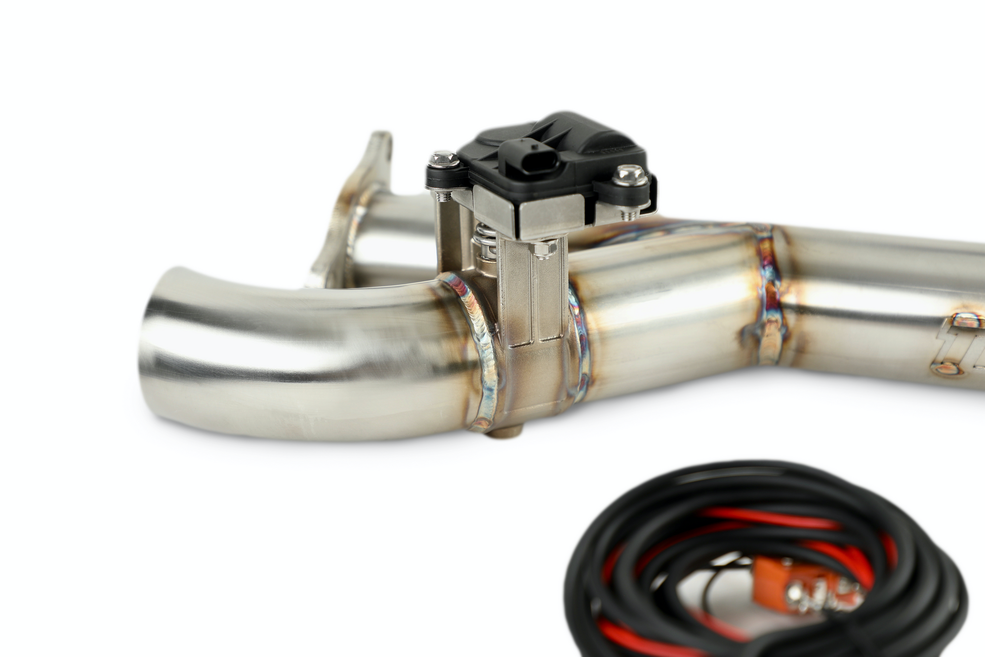 Trinity Racing SIDE PIECE Header Pipe with Electronic Cutout - RZR PRO XP TURBO R electronic valve